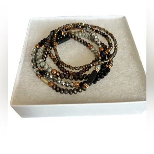 Elegant Multi-Color Beaded Bracelet Set